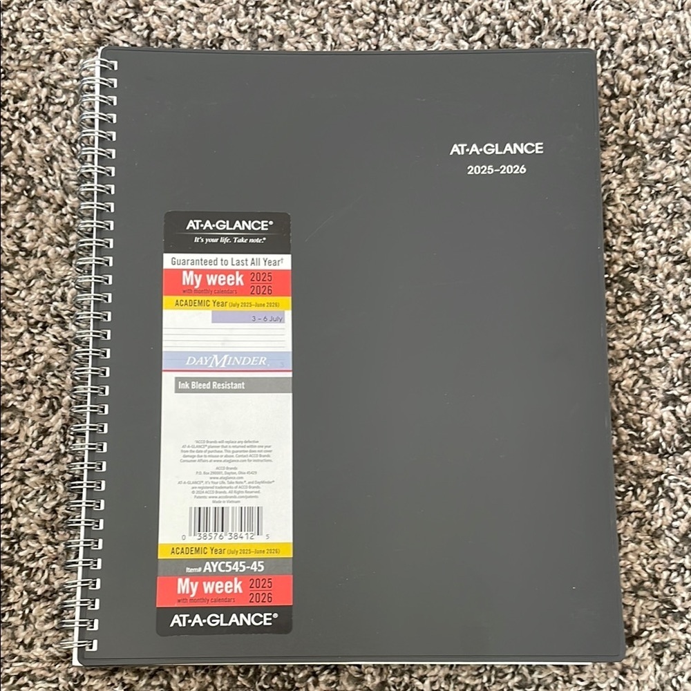 At-A-Glance Gray Academic Calander Office Planner